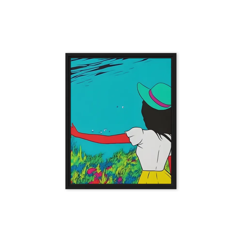 Whimsical Encounter | Canvas with Black Frame | 8″×10″