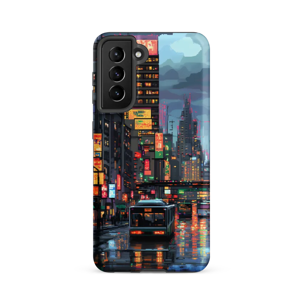 Neon Dreams: A Pixelated Urban Night