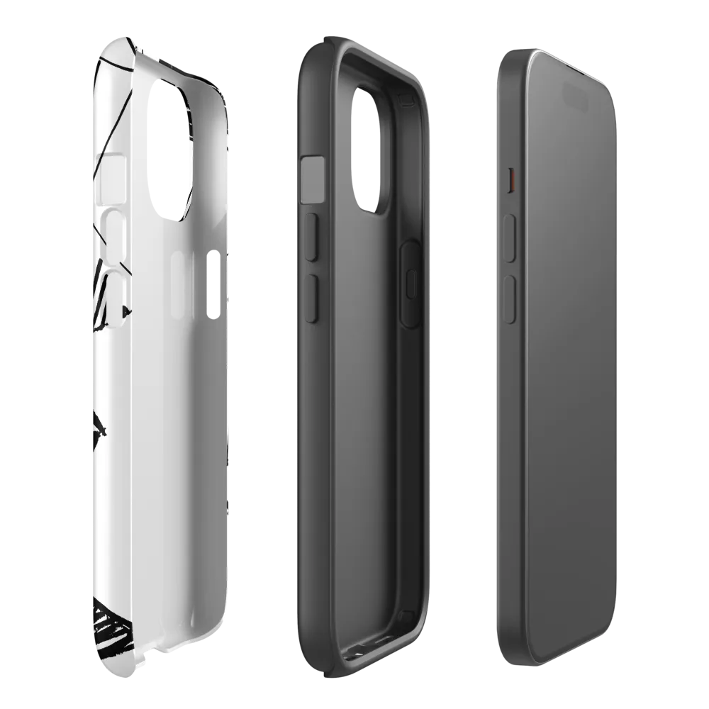 Dynamic Geometry in Ink | Phone Case |  15 | Tough Case | Matte