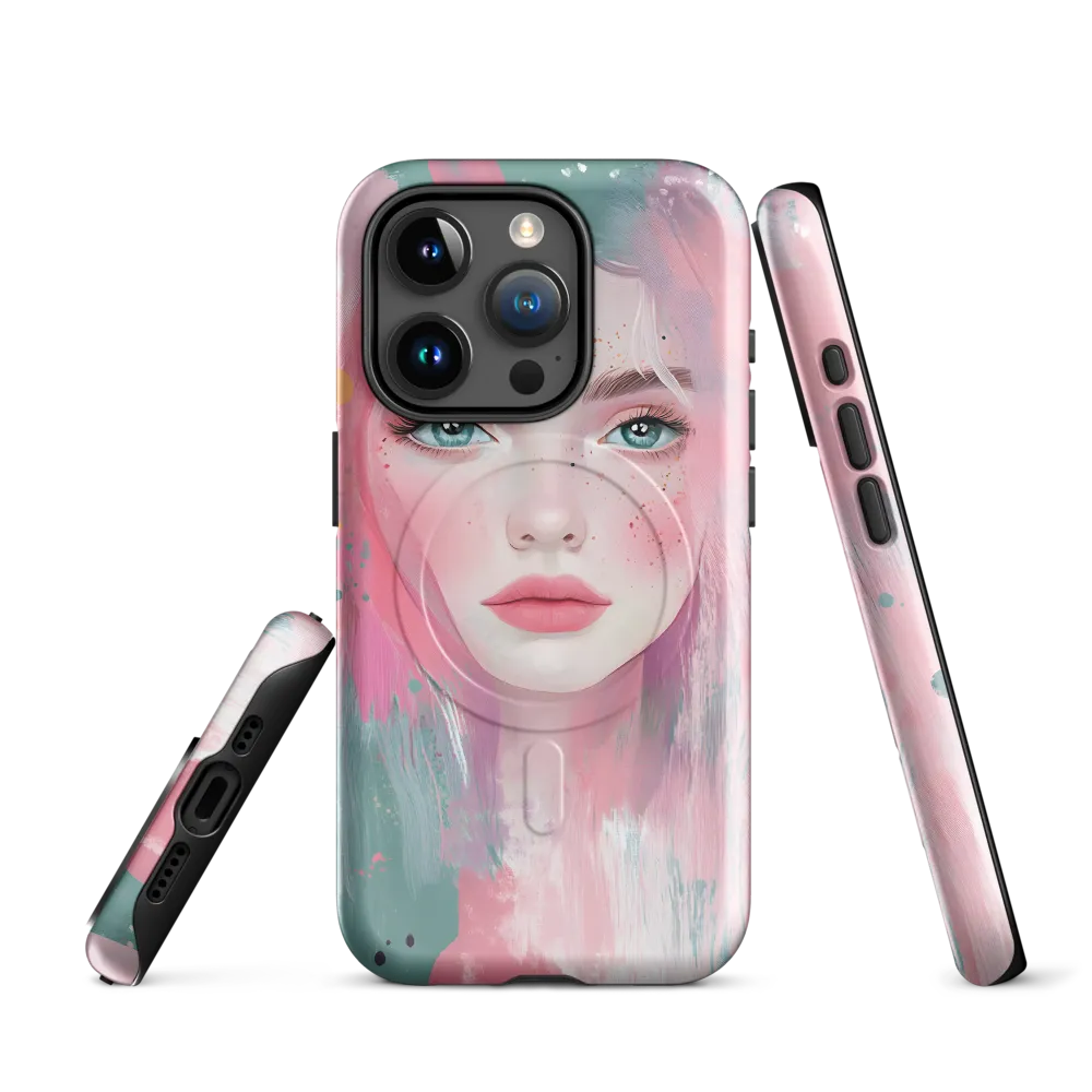 Dreamy Serenity: A Contemporary Portrait | Phone Case |  15 Pro | MagSafe® Tough Case | Glossy
