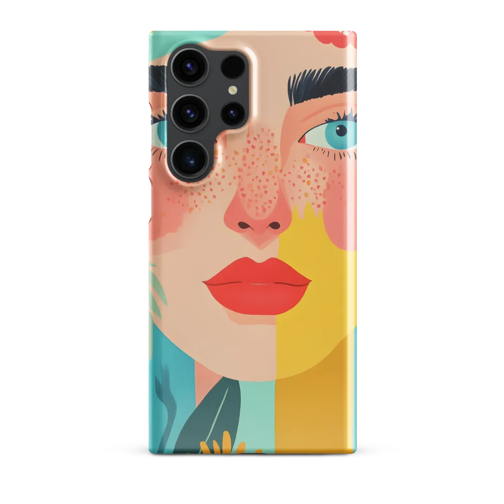 Floral Serenity: A Modern Portrait