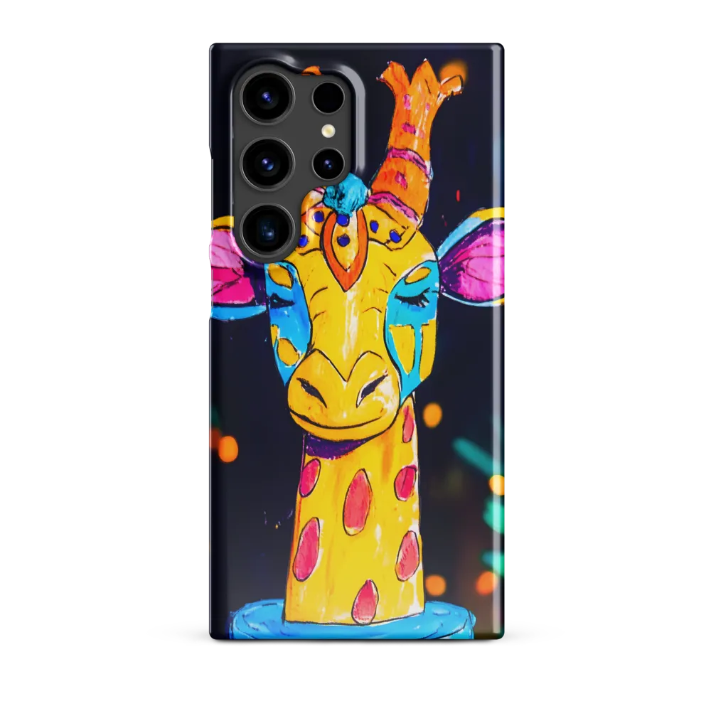 Whimsical Giraffe in Vibrant Colors