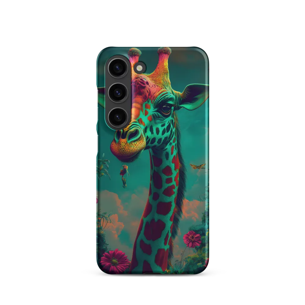Whimsical Giraffe Among Blossoms