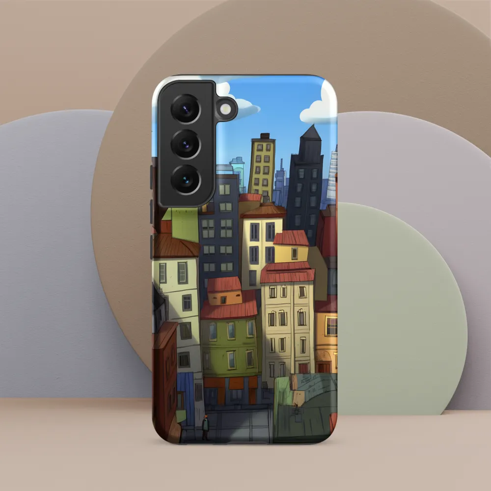 Urban Symphony: A Colorful Cityscape | Phone Case |  S22 | Tough Case | Matte