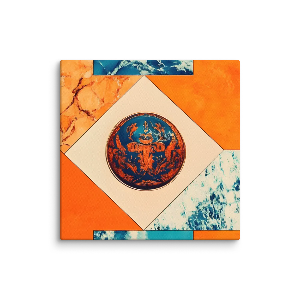 Harmonious Encounters: Abstract Geometry | Canvas | 12″×12″