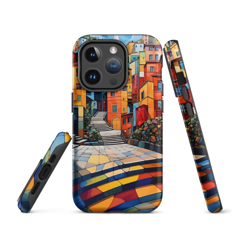 Vibrant Village: A Cubist Journey