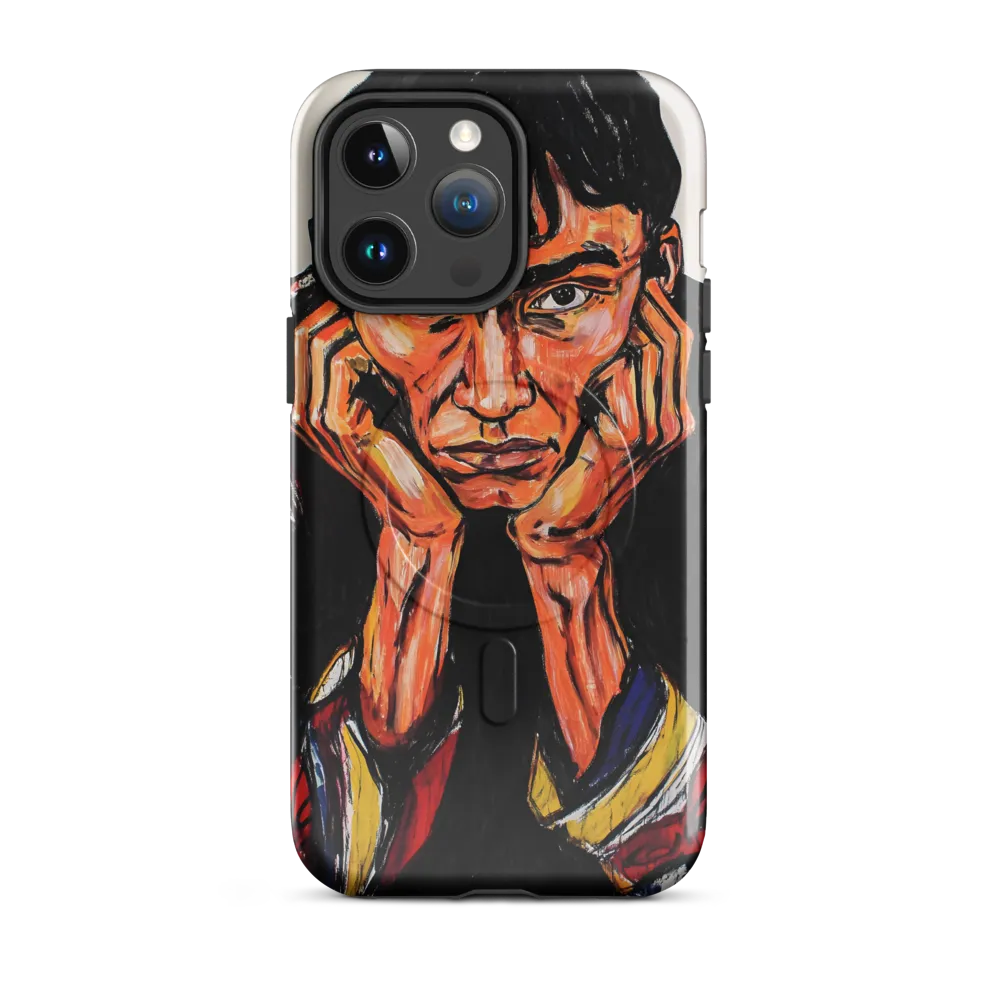 Contemplative Intensity: An Expressionist Portrait