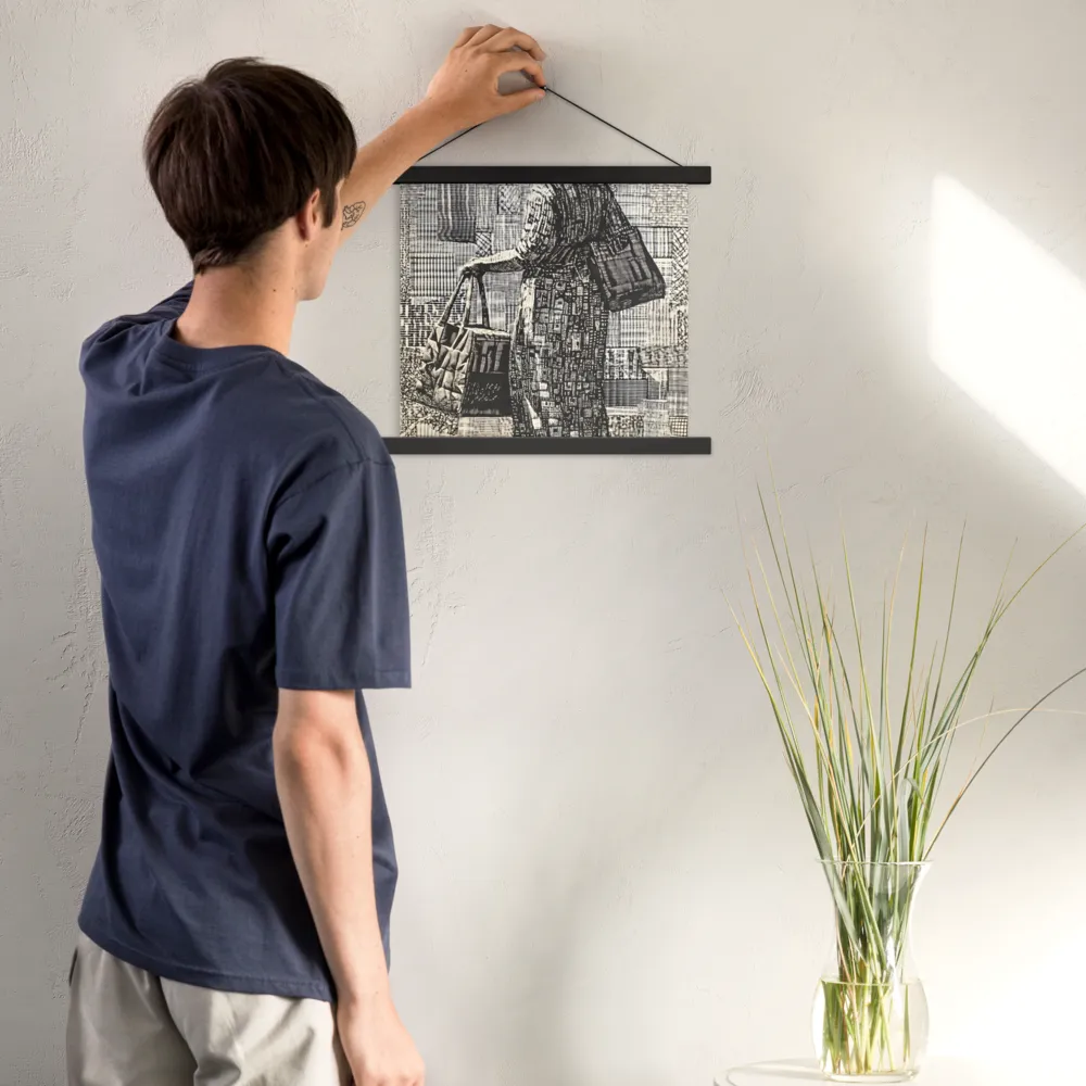 Urban Reflections: A Shopping Narrative | Poster With Black Wood Hanger | 14″×14″