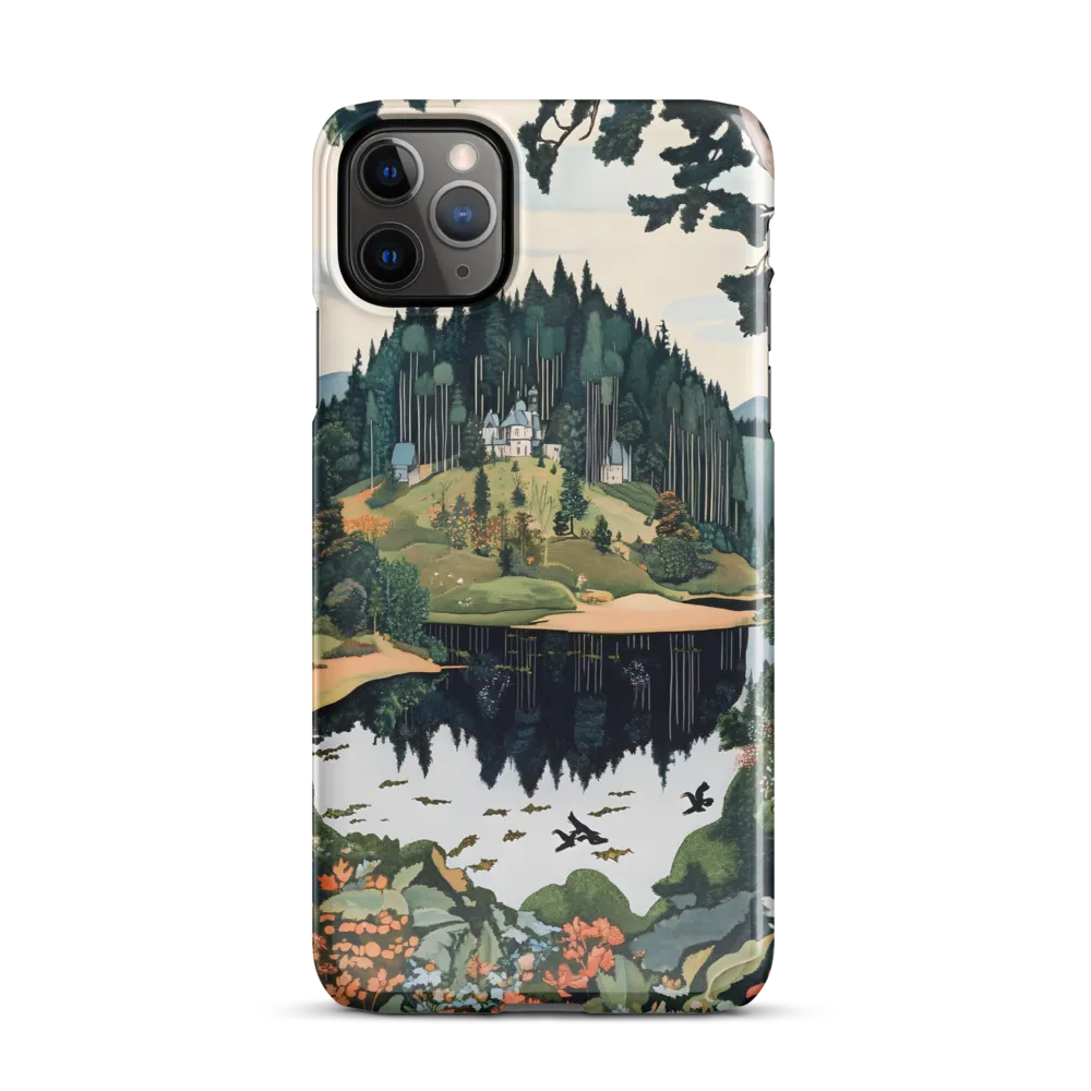 Tranquil Reflections: A Serene Landscape | Phone Case |  11 Pro Max | Snap Case | Glossy