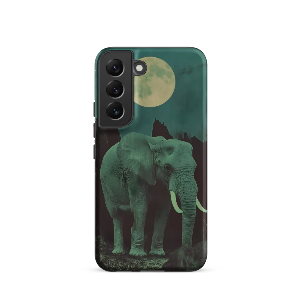 Ethereal Presence: Elephant Under a Full Moon
