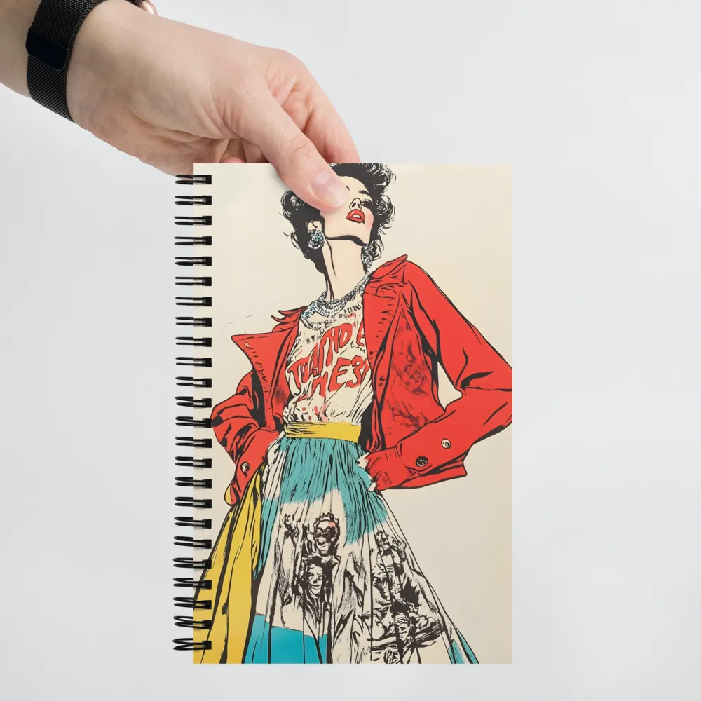 Vibrant Elegance: A Pop Art Fashion Statement | Spiral Notebook