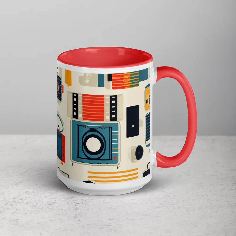 Vintage Cameras and Radios Collage | Mug