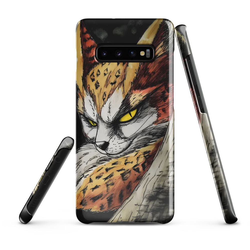 Fierce Gaze of the Wild Cat | Phone Case |  S10 Plus | Snap Case | Glossy