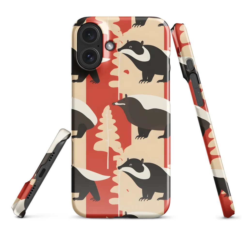 Wildlife Pattern: The Badger Tale | Phone Case |  16 Plus | Snap Case | Glossy