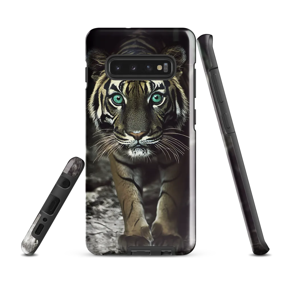 Majestic Gaze: The Tiger's Presence | Phone Case |  S10 Plus | Tough Case | Glossy