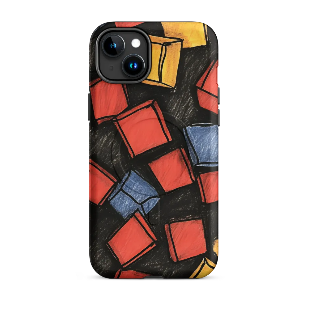 Vibrant Geometry in Motion | Phone Case |  15 Plus | MagSafe® Tough Case | Matte
