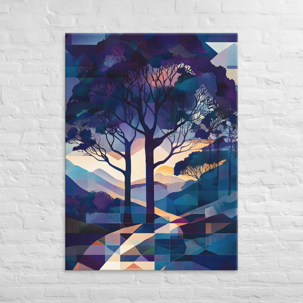 Tranquil Geometry: A Journey Through Color | Canvas | 40″×55″