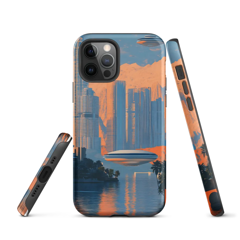 Futuristic Horizons: A Sci-Fi Cityscape | Phone Case |  12 Pro | Tough Case | Matte