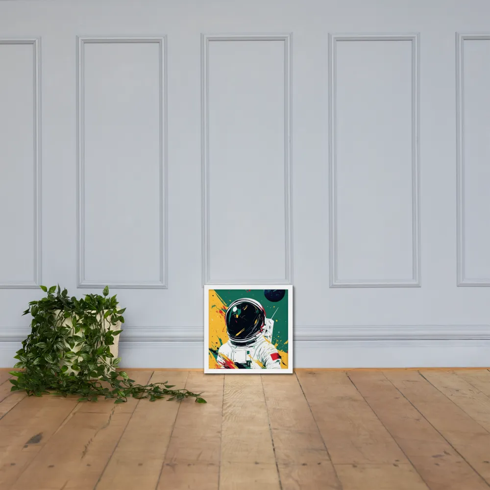 Galactic Explorer: A Modern Odyssey | Poster with White Frame | 14″×14″