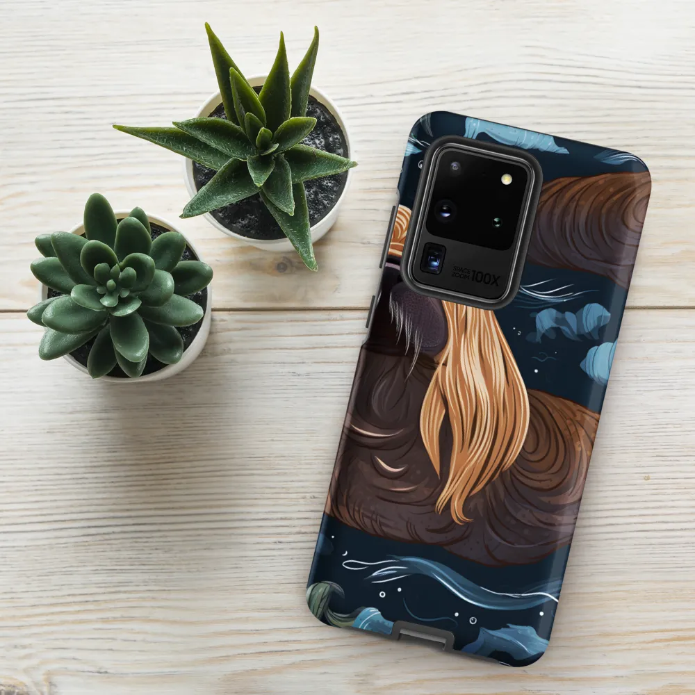 Whimsical Walruses in Deep Blue
