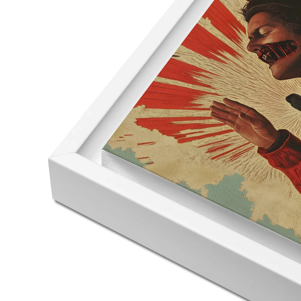 Defiant Echoes of Ruin | Canvas with White Frame | 12″×12″