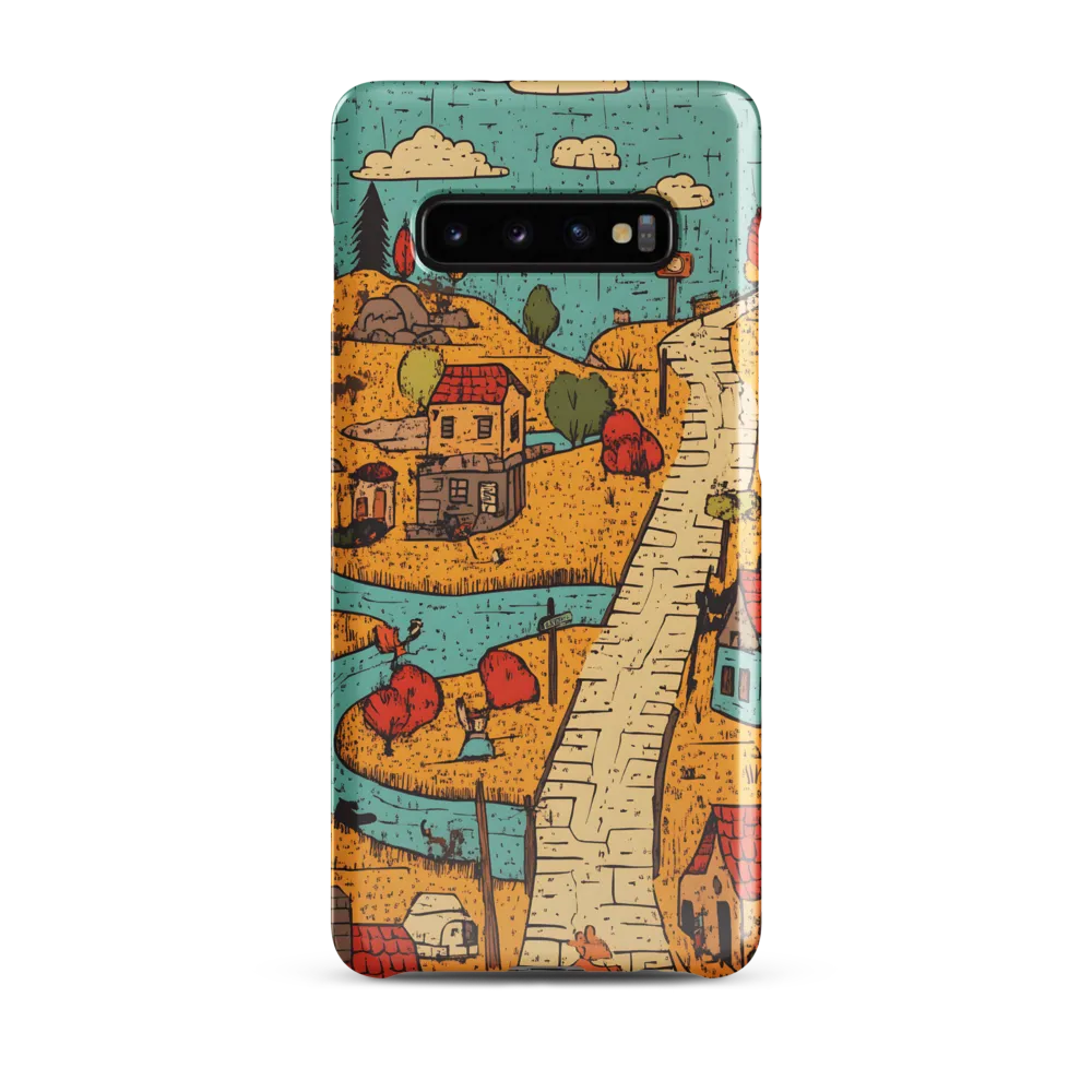 Whimsical Village Landscape | Phone Case |  S10 Plus | Snap Case | Glossy