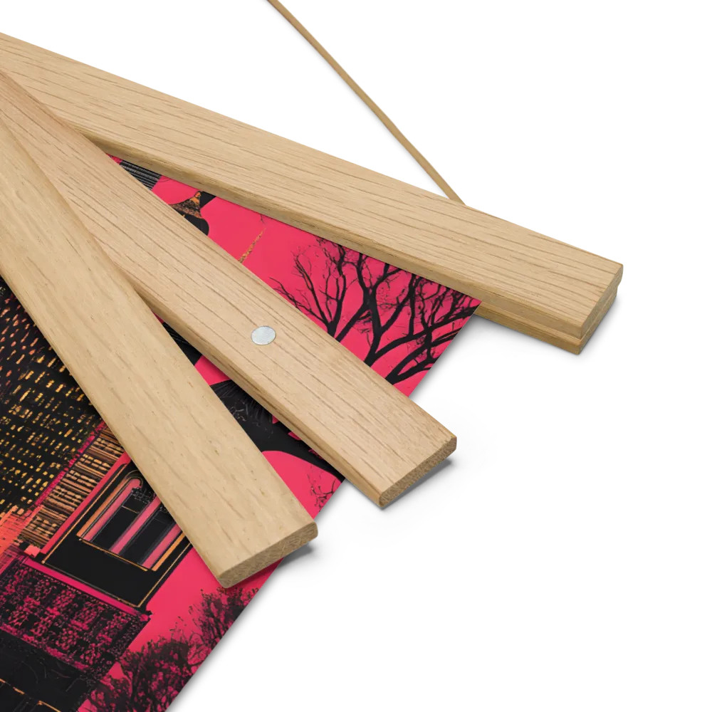 Urban Reverie | Poster With Oak Wood Hanger | 10″×10″