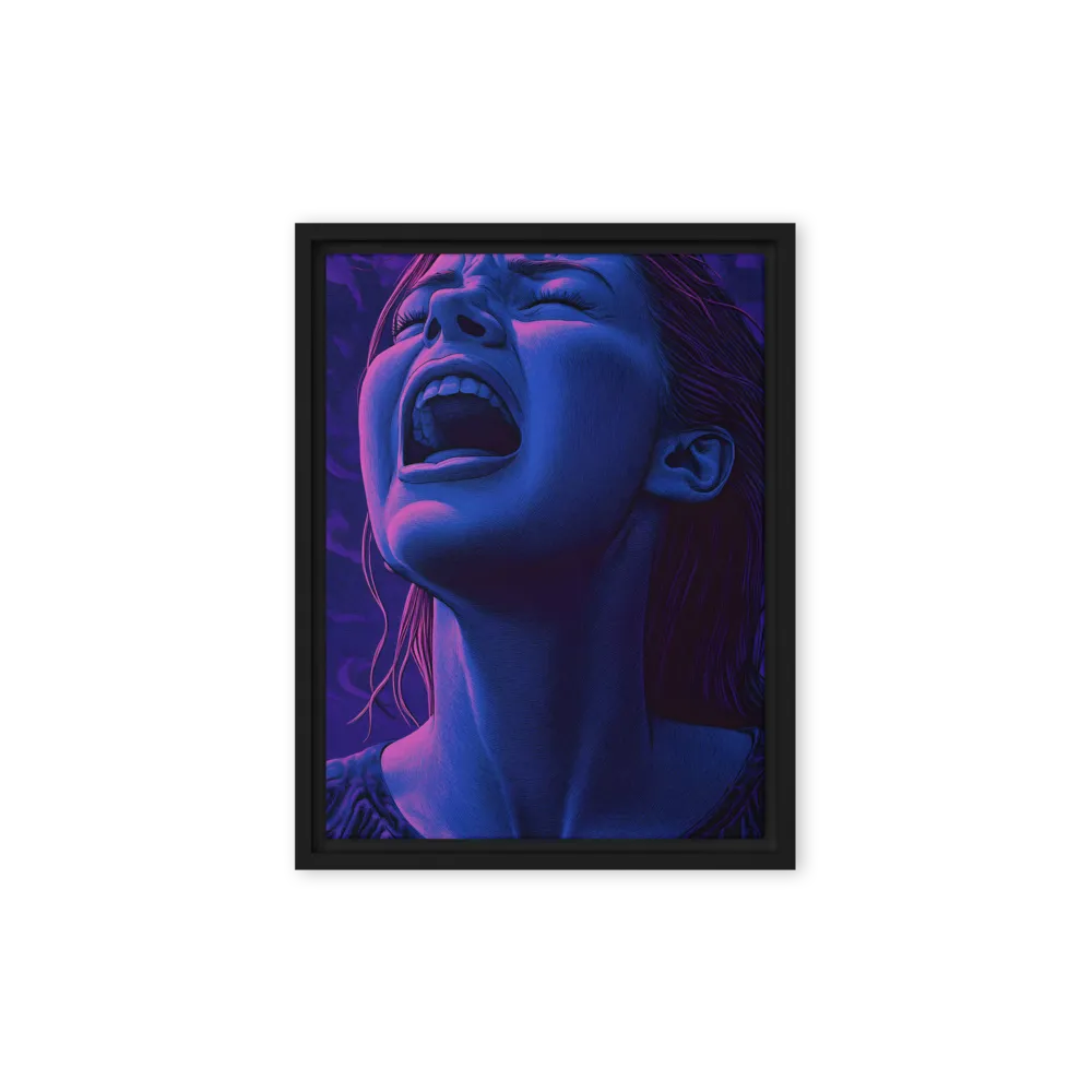 Echoes of Anguish | Canvas with Black Frame | 9″×12″