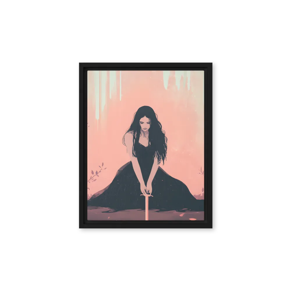 The Guardian of Solitude | Canvas with Black Frame | 11″×14″