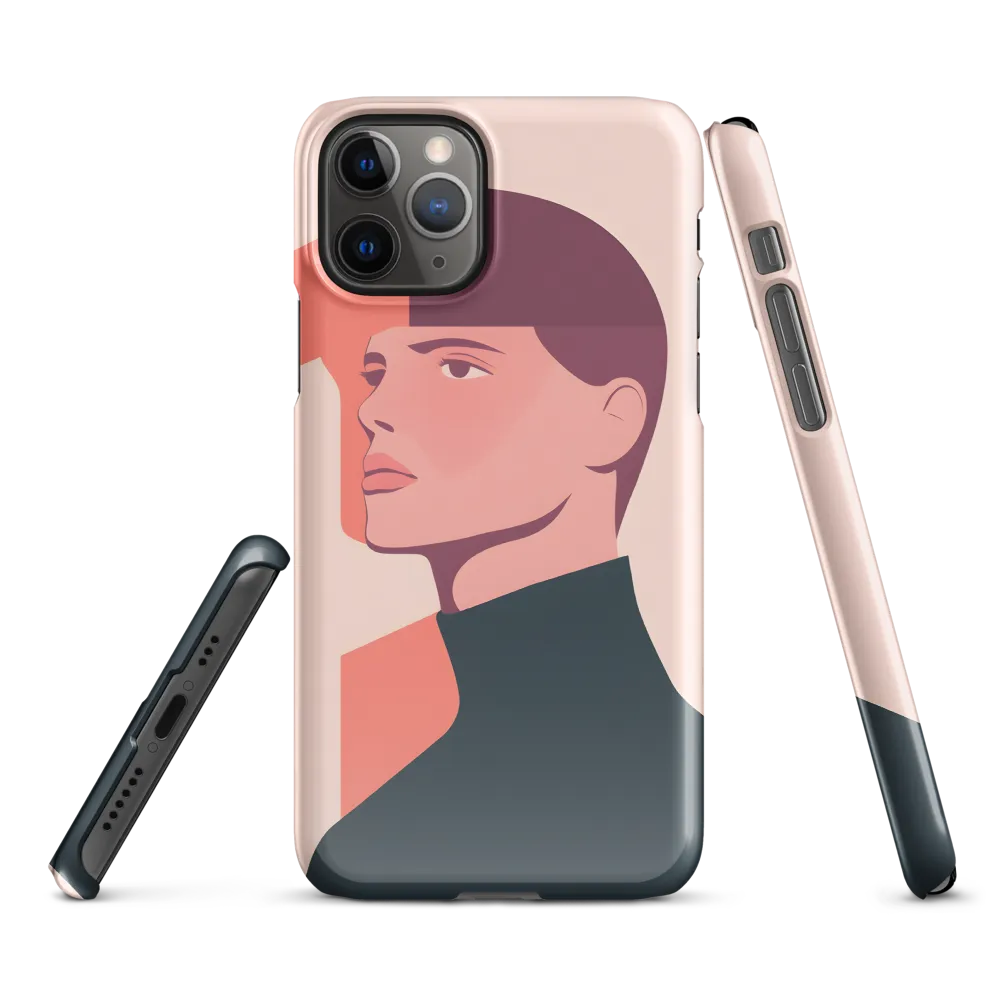 Contemplative Portrait in Minimalism | Phone Case |  11 Pro | Snap Case | Glossy