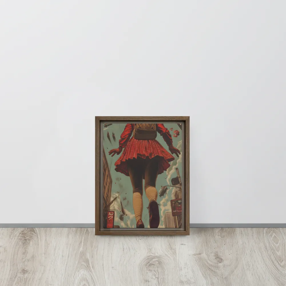 Flight of the Urban Dreamer | Canvas with Brown Frame | 9″×12″