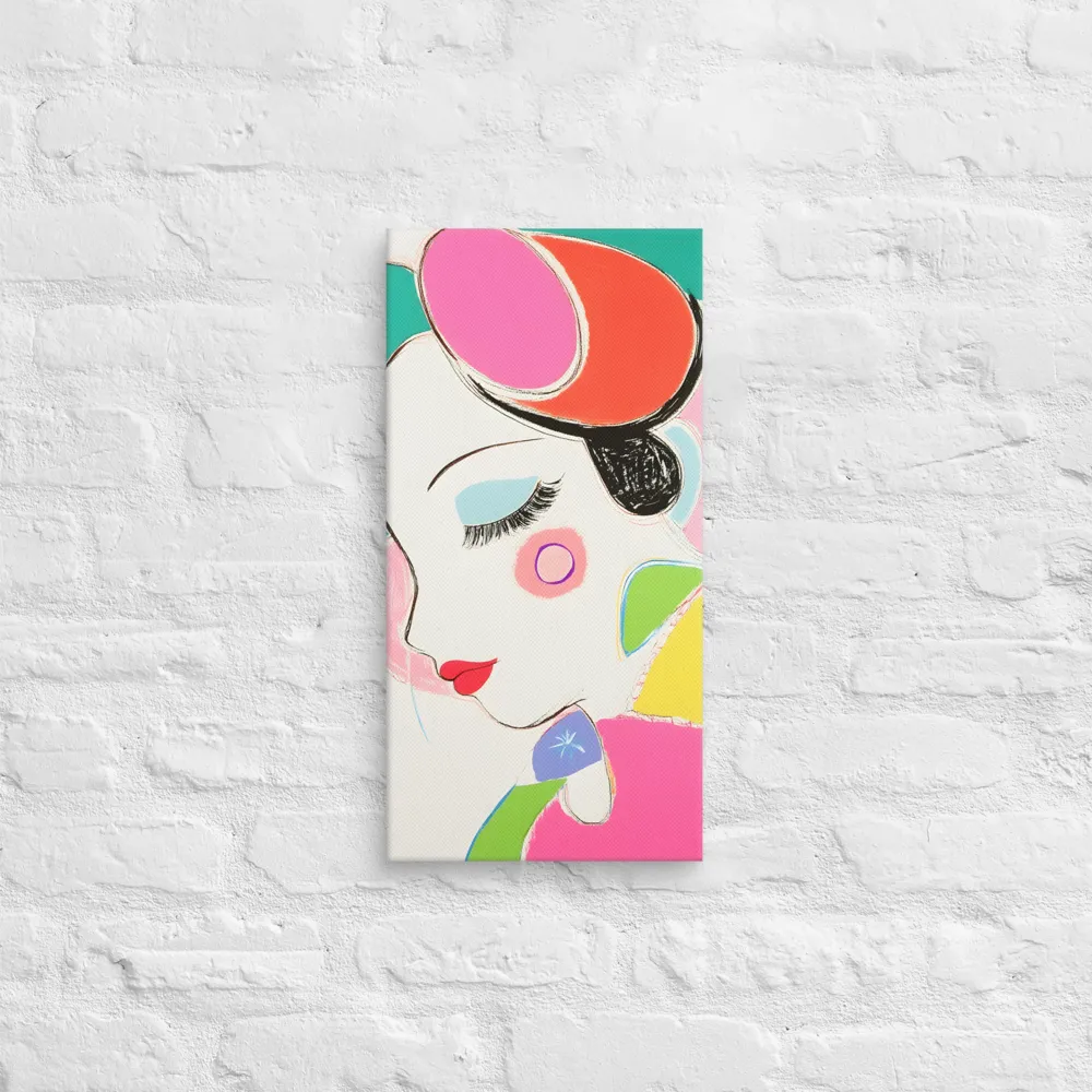 Whimsical Portrait in Colorful Abstraction | Canvas | 10″×20″