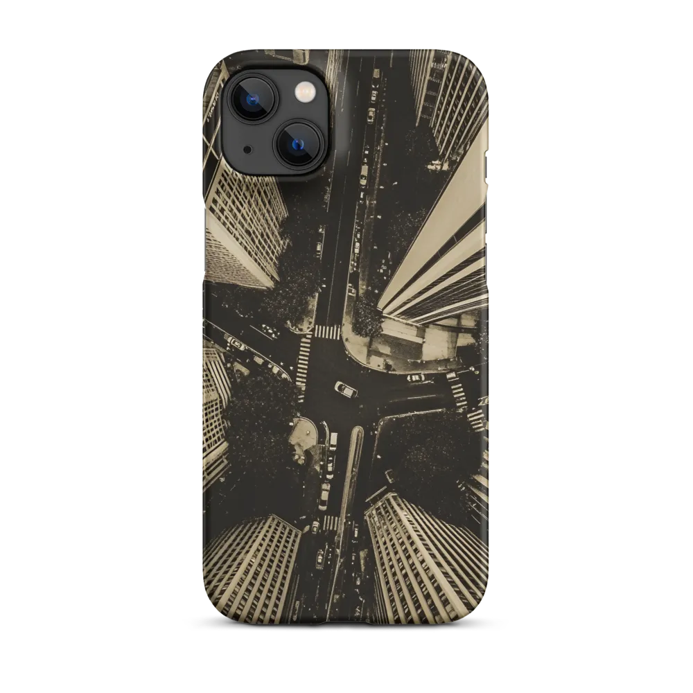 Urban Symphony: Aerial Perspective of City Life | Phone Case |  14 Plus | Snap Case | Matte
