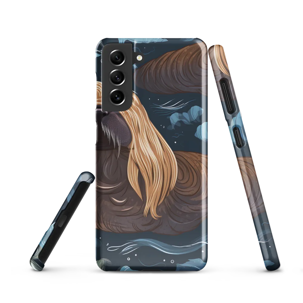 Whimsical Walruses in Deep Blue