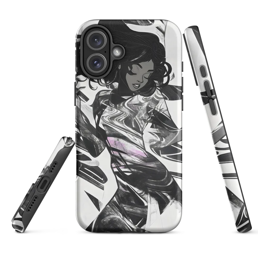 Fluid Grace: The Dance of Shadows | Phone Case |  16 Plus | Tough Case | Matte