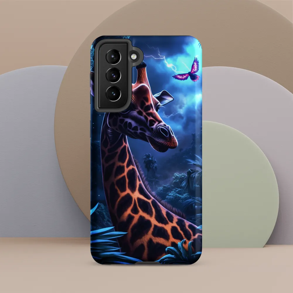 Mystical Giraffe in Twilight Jungle