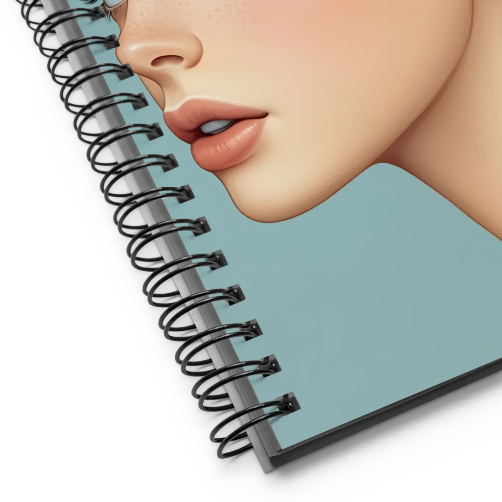 Captivating Gaze: A Modern Portrait | Spiral Notebook