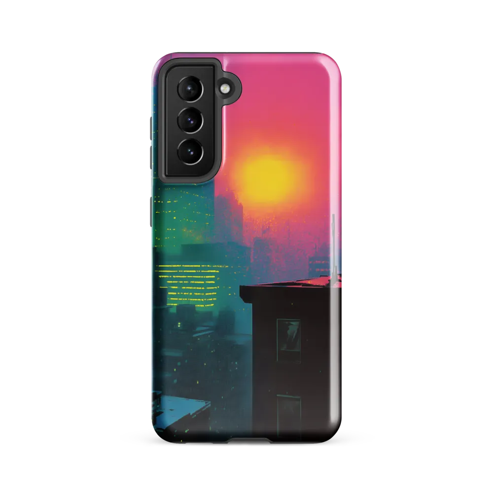 Neon Horizon | Phone Case |  S21 FE | Tough Case | Glossy