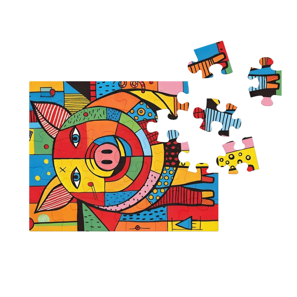 Patchwork Pig 
 Jigsaw Puzzle in Tin Box