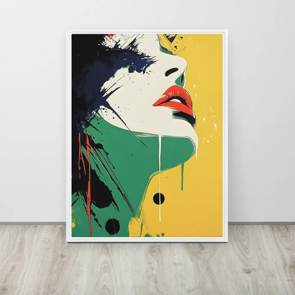 Bold Reflections: A Pop Art Portrait | Canvas with White Frame | 24″×32″