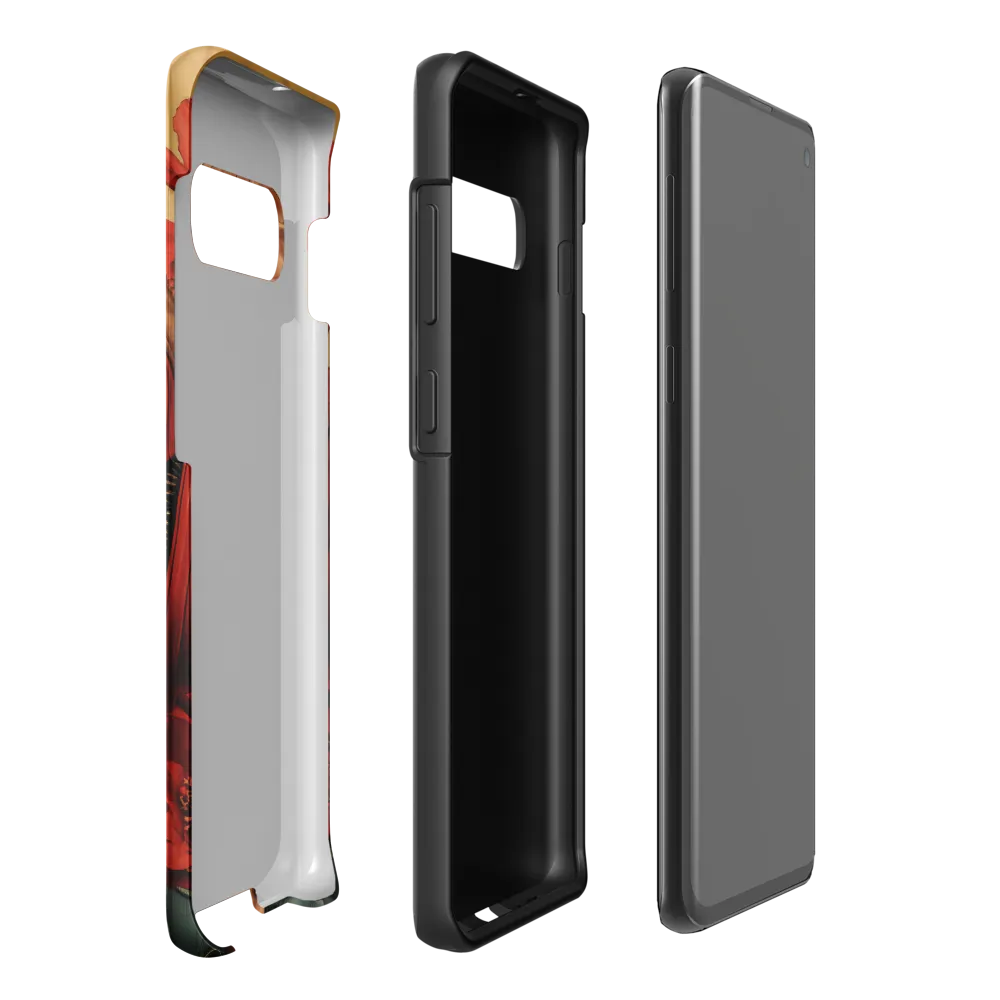Defiant Portrait in a Floral Realm | Phone Case |  S10 Plus | Tough Case | Matte