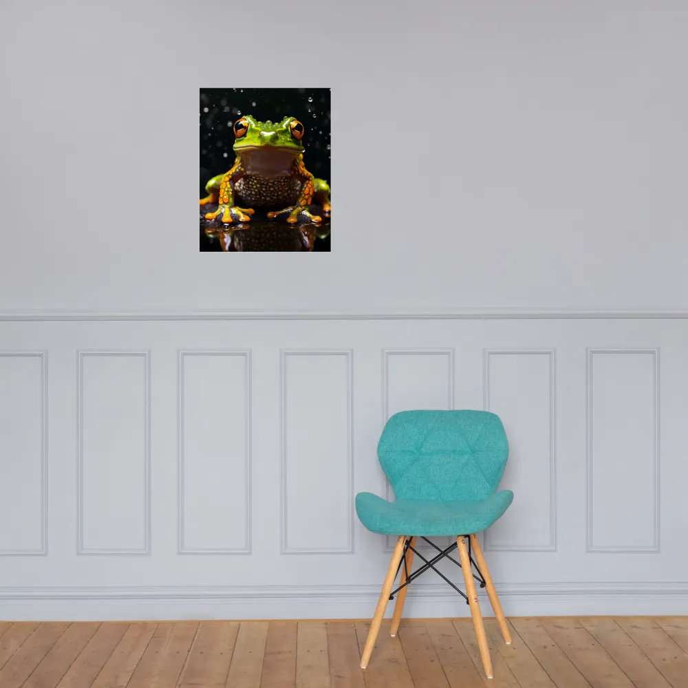 Emerald Elegance: The Frog in Focus | Poster | 16″×20″