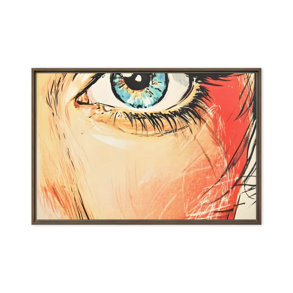 Gaze of Emotion | Canvas with Brown Frame | 24″×36″