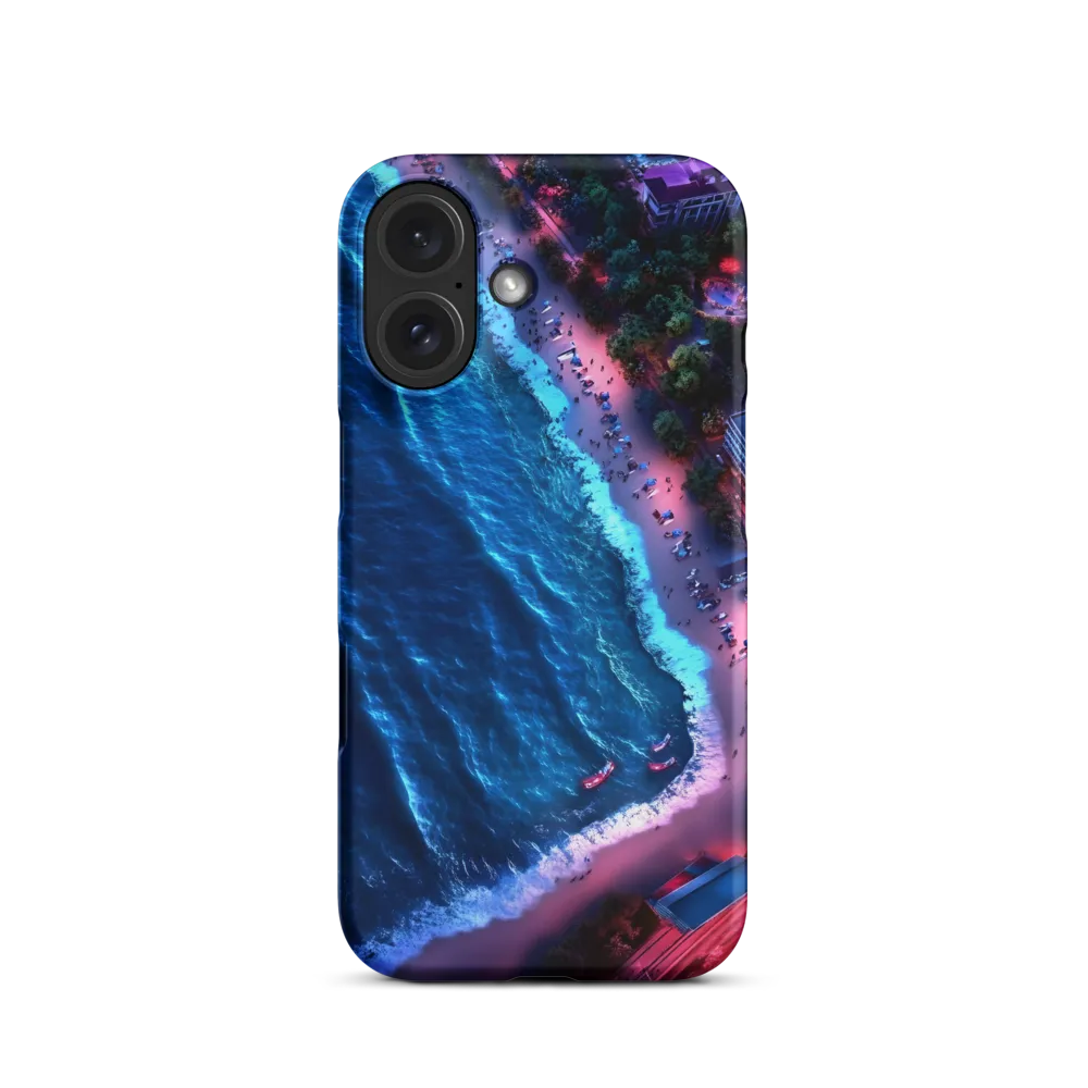 Twilight Reflections: A Serene Beach Aerial | Phone Case |  16 | Snap Case | Matte