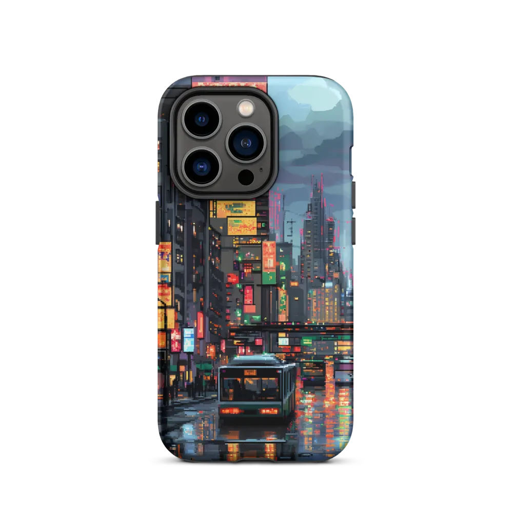 Neon Dreams: A Pixelated Urban Night