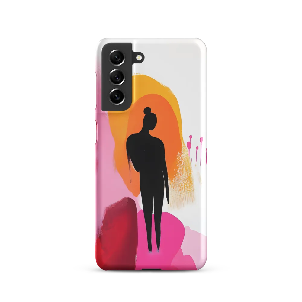 Silhouette in Colorful Abstraction