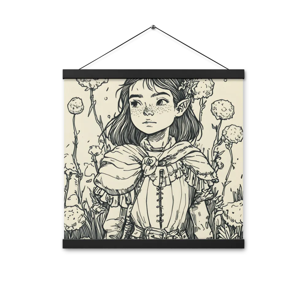 A Young Guardian of Nature | Poster With Black Wood Hanger | 16″×16″