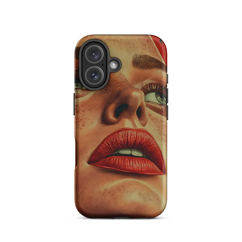 Red Intensity: A Portrait of Elegance | Phone Case