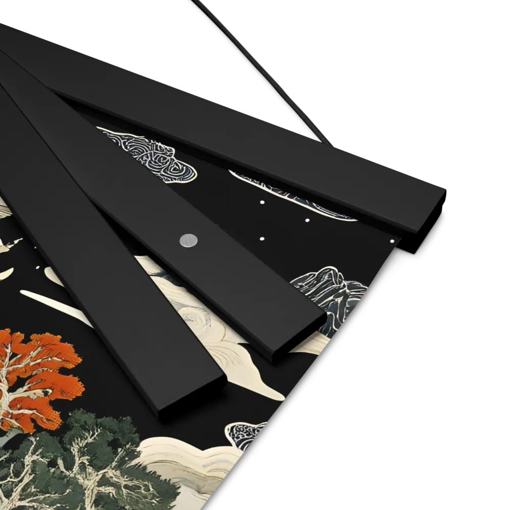 Whispers of the Pagoda | Poster With Black Wood Hanger | 12″×12″