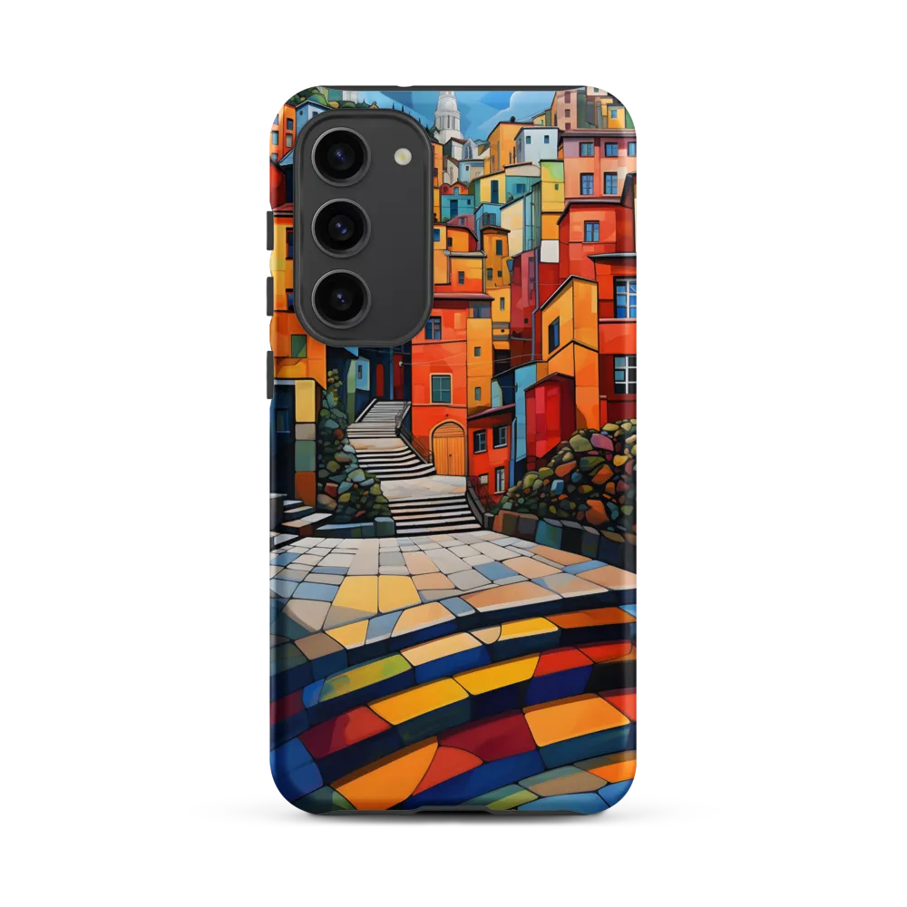 Vibrant Village: A Cubist Journey